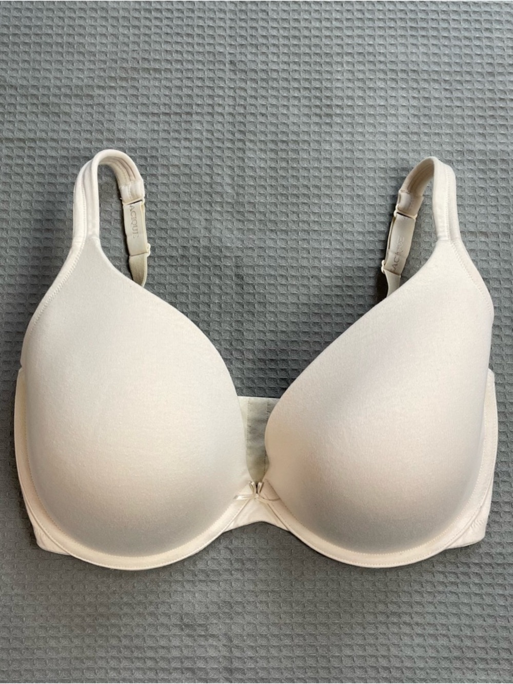 Cacique Cotton Plunge Bra 38H Pale Beige